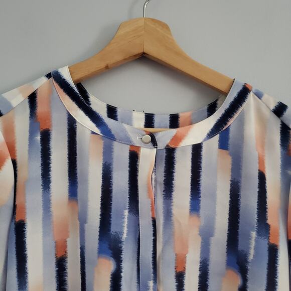 JM Collection Petite Colorful Striped Top PL - Picture 3 of 7